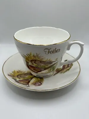Buy Fenton China Company Bone Tea Cup Saucer Made In England Father Pheasant • 15.94£