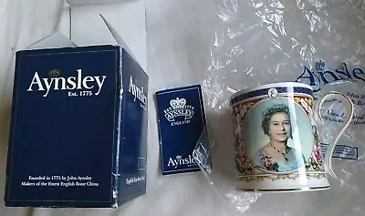 Buy Aynsley Commemorative Queens Jubilee Tankard Mug Fine Bone China Boxed • 11£