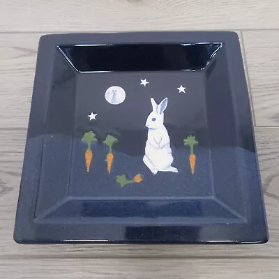Buy Karen Howell Pottery Legend Of The Rabbit Moon 9  Plate Dish Blue Bunny • 104.35£