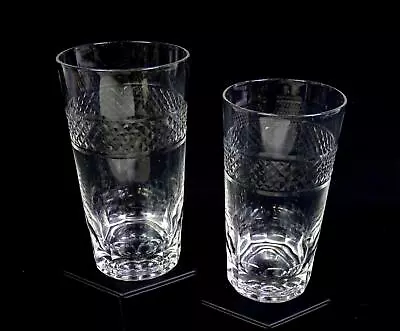 Buy Tipperary Irish Crystal Bristol Pattern 2 Pc 5 1/8  Highball Tumblers 1993-1997 • 58.22£