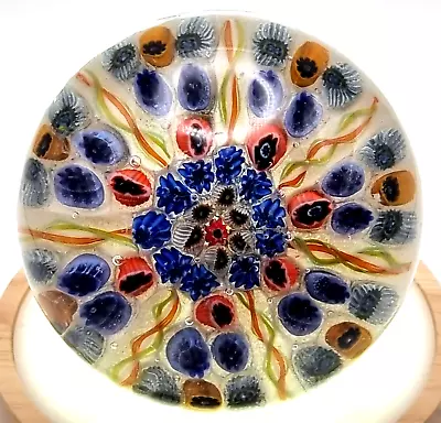 Buy STRATHEARN PAPERWEIGHT 7 Spoke Twisted Candy Cane 3.2.1 Millefiori VINTAGE VG++ • 23.99£