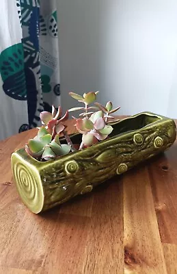 Buy Vintage Dartmouth Pottery Devon 108 Green Log Planter • 14£