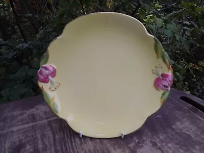 Buy Vintage Royal Winton Pottery Yellow Plate In Tiger Lily Pattern Fully Stamped • 22.99£