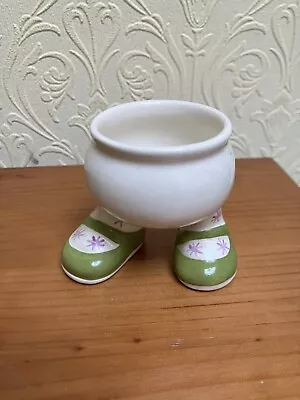 Buy Carlton Ware Lustre Walking Egg Cup On Legs With Green Shoes  • 9£