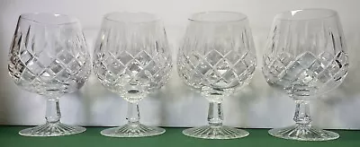 Buy A Superb Set Of 4 Stuart Crystal Glendevon Cut Brandy Balloon Glasses • 49.99£