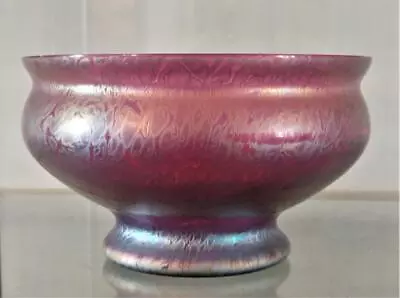 Buy Beatiful Vintage Royal Brierley Studio Red Iridesent Centrepiece Fruit Bowl 1985 • 99.99£