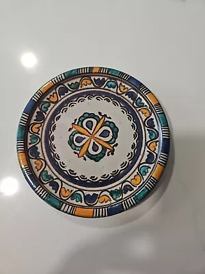 Buy Decorative Geometrical Moroccan Moorish Handcrafted Ceramic Dish From Fez Signed • 34.48£