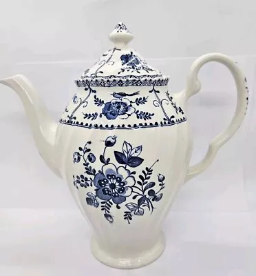 Buy Vintage Retro Johnson Bros - Indies - Coffee Pot Blue White China England  • 19.99£