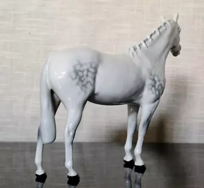 Buy Beswick Rare Large Dapple Grey Gloss Thoroughbred  Stallion Horse No. 1772 • 59.99£