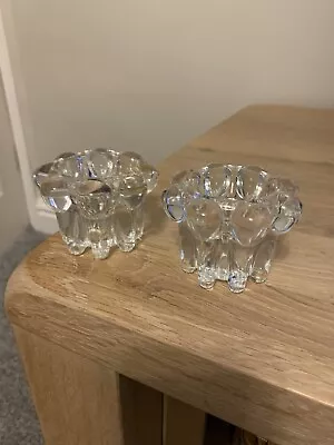Buy Pair Glass Reims France Tea Light/candle  Holders • 5£