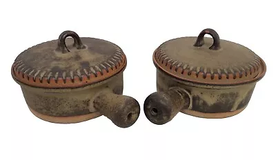 Buy 2 Vintage Tremar Studio Pottery Lidded Handled Soup Pots /Bowls Rustic • 21.99£