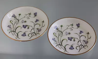 Buy 2 SPODE CAMPANULA Small Plates/ Dishes Fine Bone China ENGLAND F1397 Bluebells • 10.50£