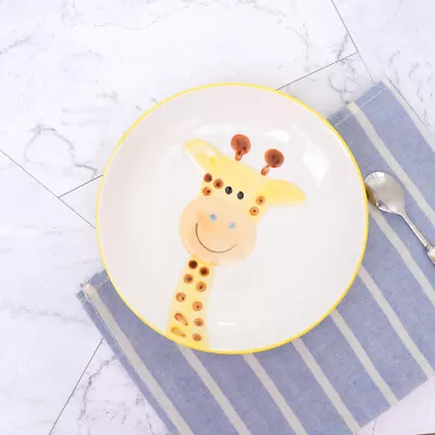 Buy  Porcelain Tableware For Kids Giraffe Plate Pattern Cartoon Set Platter Child • 18.98£