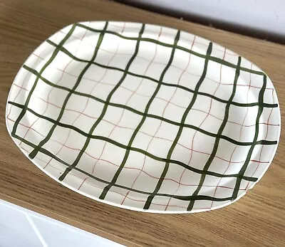 Buy Midwinter Stylecraft Vintage 1950s White And Green Tartan Large Serving Plate • 12£