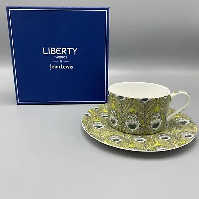 Buy JOHN LEWIS X LIBERTY FABRICS Cup & Saucer Set Caesar Chinois Citrine - Boxed • 18.99£