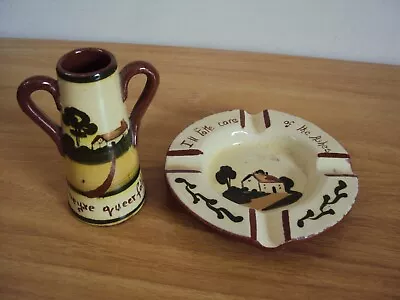 Buy 2 Pieces Of Vintage Torquay Devon Motto Ware With House Scenes • 3£