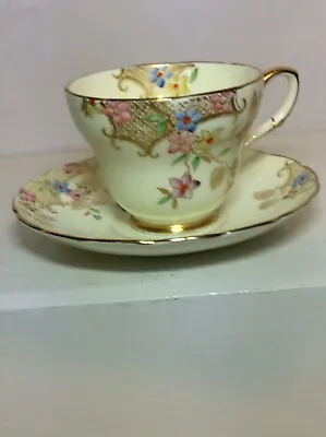 Buy Vintage Eb Foley Bone China Tea Cup & Saucer V2170 Preowned Made In England. • 20.46£