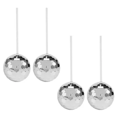 Buy Set Of 4 Disco Ball Cup Glitter Flash Ball Cocktail Cup Tea Bottle Party5117 • 16.58£