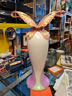 Buy Franz Porcelain Large Papillon Butterfly 3D Vase XP1692 • 89.95£