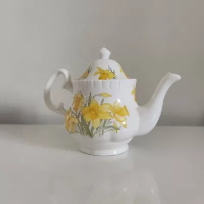 Buy Vintage Welsh Daffodil Teapot Bone China Wales • 8.99£