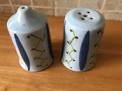 Buy Rare Scottish Vintage Buchan Stoneware Hebrides Pattern Salt And Pepper Shakers • 10£