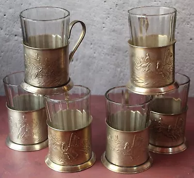 Buy Melchior PODSTAKANNIK Tea Glass Cupholder Troika Horses USSR 1950s Lot 6🐎 • 147.56£
