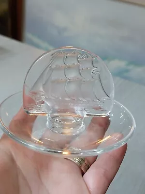 Buy Rene Lalique Ashtray Galleon/ Pin Dish Signed Cc.1930 Small & Sweet • 65£