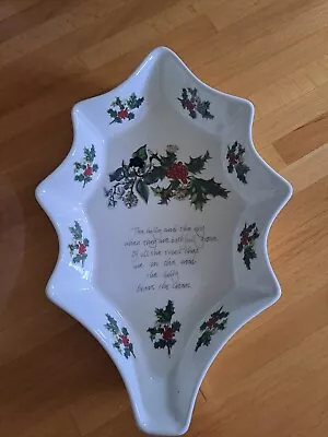 Buy Portmeirion The Holly & The Ivy Holly Leaf Shaped Festive Serving Dish Unused • 15£