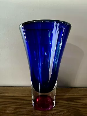 Buy Kosta Boda Swedish Art Glass Vase Goran Warff Signed Numbered • 172.41£