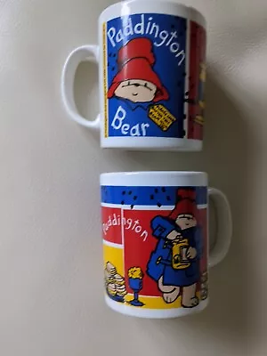 Buy Vintage Paddington Bear Mugs Pair Cambridge Staffordshire Tableware 1990s • 19.99£