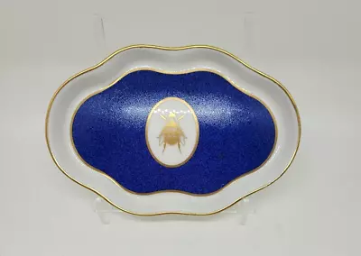 Buy Present Company Bee Trinket Dish Gold Blue Vintage Fine White Bone China • 9.95£