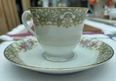 Buy VINTAGE NORITAKE JAPAN FINE BONE CHINA Coffee Cup And Saucer Gilded Floral • 8£