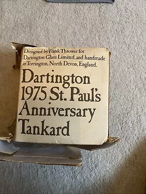 Buy Dartington Commemorative Glass Tankard - St. Paul's Cathedral 1675 - 1975 • 9.99£