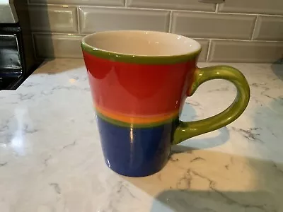 Buy 1 Royal Norfolk Mambo Multi Color  Blue Bottom & Handle Coffee Mug Tea Cup • 9.27£