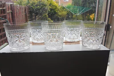 Buy 5 X Vintage Edinburgh Crystal ' Royal Scot ' Whisky Tumbler Glasses • 15£