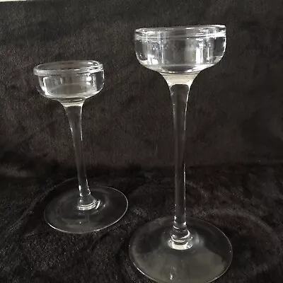 Buy Ikea Blomster Glass Candlesticks Set Of 2 16790 New Rare Pair Tall Candle Holder • 22.95£