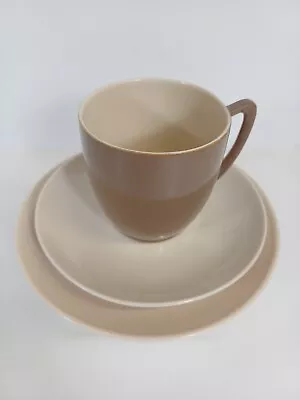 Buy Branksome China Two-Tone Trios Cup Saucers & Side Plate 1950s Vintage  • 12.49£