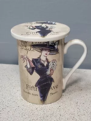 Buy Kent Pottery Fifth Avenue Coffee Tea Cup Mug With Lid/Coaster  • 18.63£