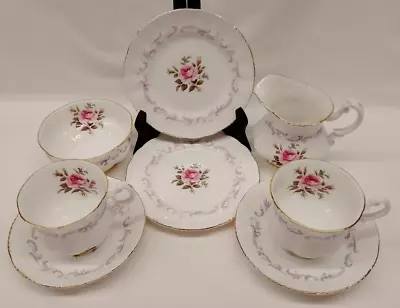 Buy Vintage 8 Piece Fine Bone China Paragon Tea Set With Century Rose Floral Design • 50£