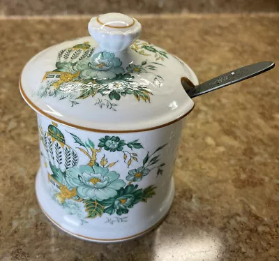 Buy Vintage Fine Bone China Crown Staffordshire England Kowloon Sugar Bowl W/ Spoon • 20.97£