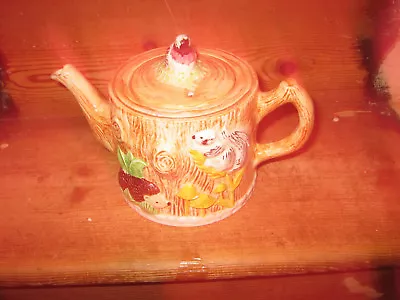 Buy Price Kensington Vintage Ceramic Teapot Animal Raise Design Hedgehog Squirrel Bi • 15.99£