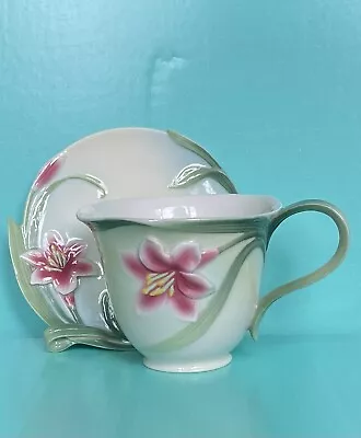 Buy Rare Franz Porcelain Cup & Saucer Set FZ00032  Great Condition Displayed Only • 27.99£