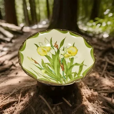 Buy Yellow Daffodils Bowl Hand Painted Bavarian China P T Tirschenreuth Germany • 29.82£