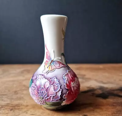 Buy Vintage Old Tupton Ware Small Decorative Vase Butterfly Floral Peony Pattern • 19.99£