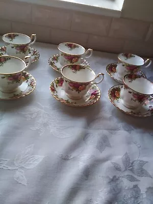 Buy Royal Albert Old Country Roses Cups And Saucers X6 • 20£