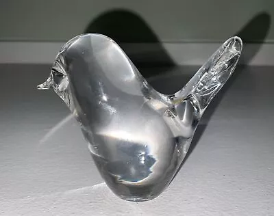 Buy Vintage Wedgwood Glass Clear Bird Paperweight Signed-3 Inch-excellent Condition • 12£