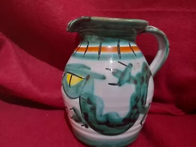 Buy Vintage Tintagel Studio Art Pottery Cornwall 12.5cm Hand Painted Dragon Jug • 12.99£