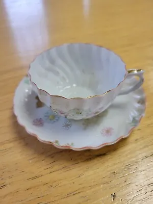 Buy Antique Hand Painted Fine China Tea Cup And Saucer • 11.18£