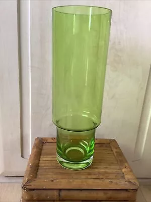 Buy Riihimaki Riihimaen Lasi Green Glass Vase Finnish Finland • 12£