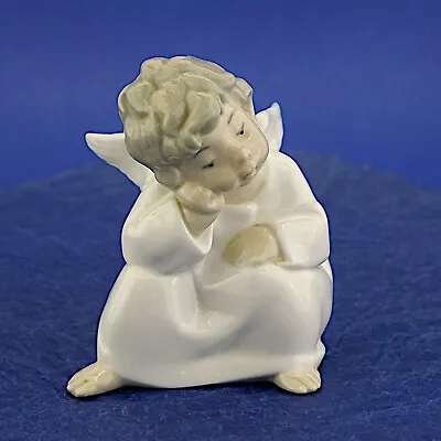 Buy Lladro Angel Thinking #4539 Porcelain Figurine - 10.5cm/4.2  High • 9.99£